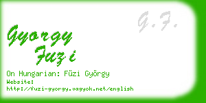 gyorgy fuzi business card