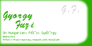 gyorgy fuzi business card